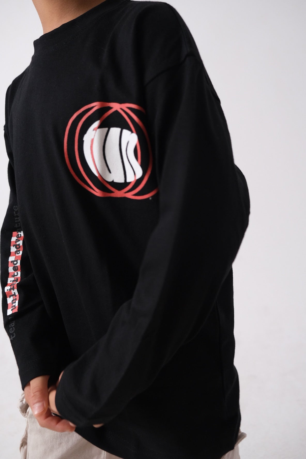 "always having fun" long-sleeved t-shirt