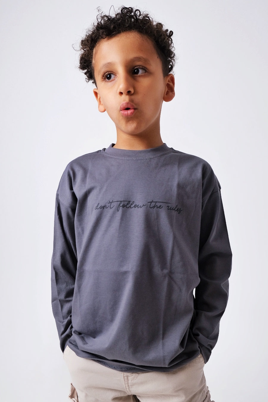 "don't follow the rules" long-sleeved t-shirt