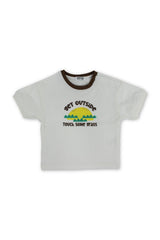 offwhite with "get outside" print
