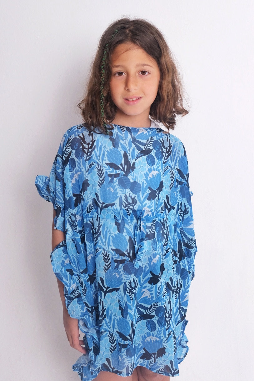 floral ruffled coverup