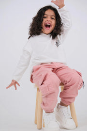 unisex dustypink lightweight cargo pants - playmore