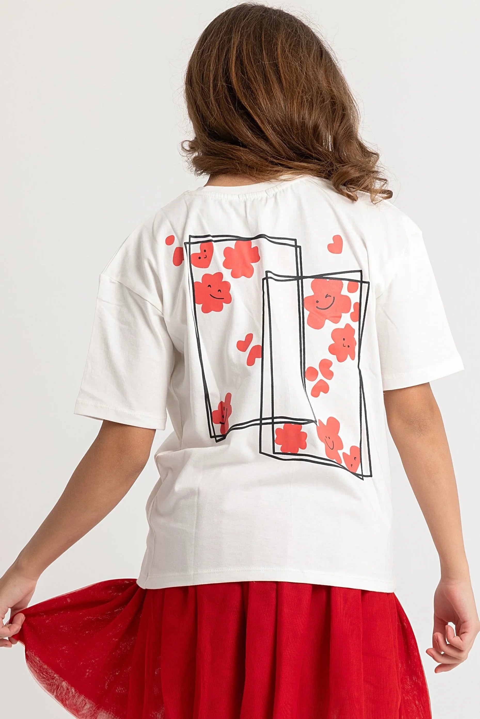 "smile" short-sleeved t-shirt – offwhite - playmore