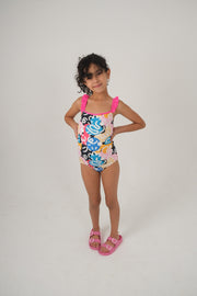 colorful doodles swimsuit