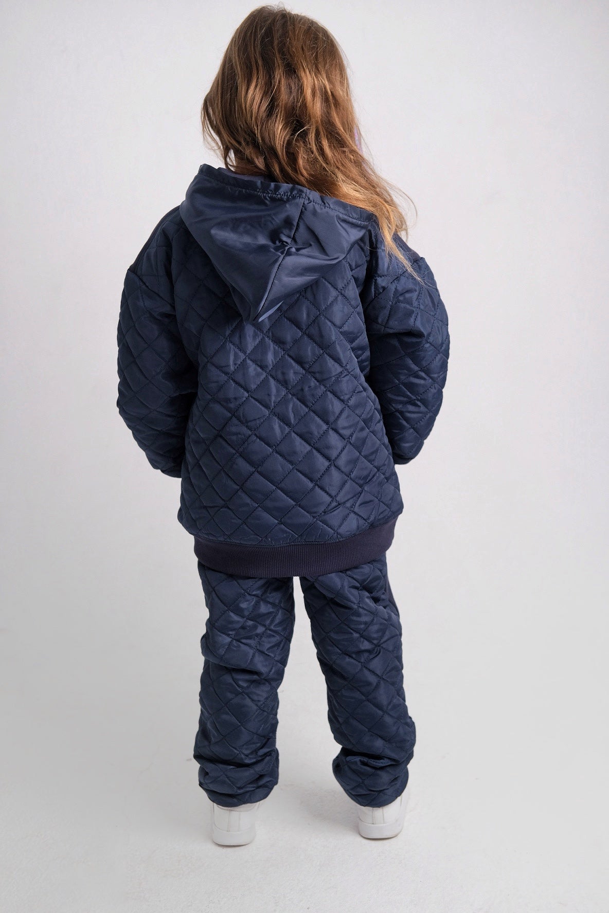 unisex navy quilted sweatpants