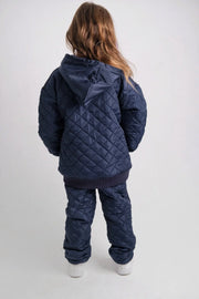 unisex navy quilted sweatpants - playmore