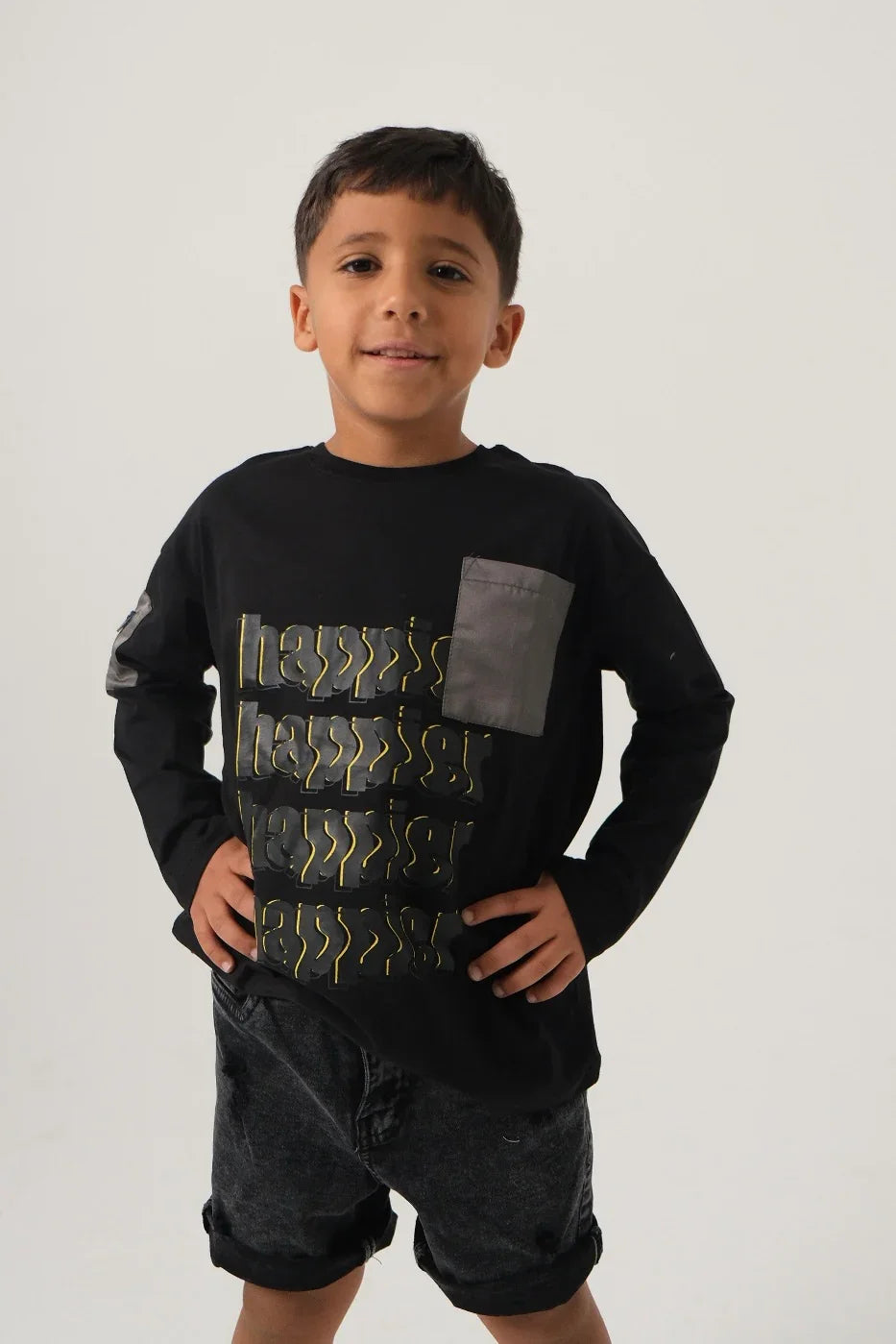 black jean shorts - playmore