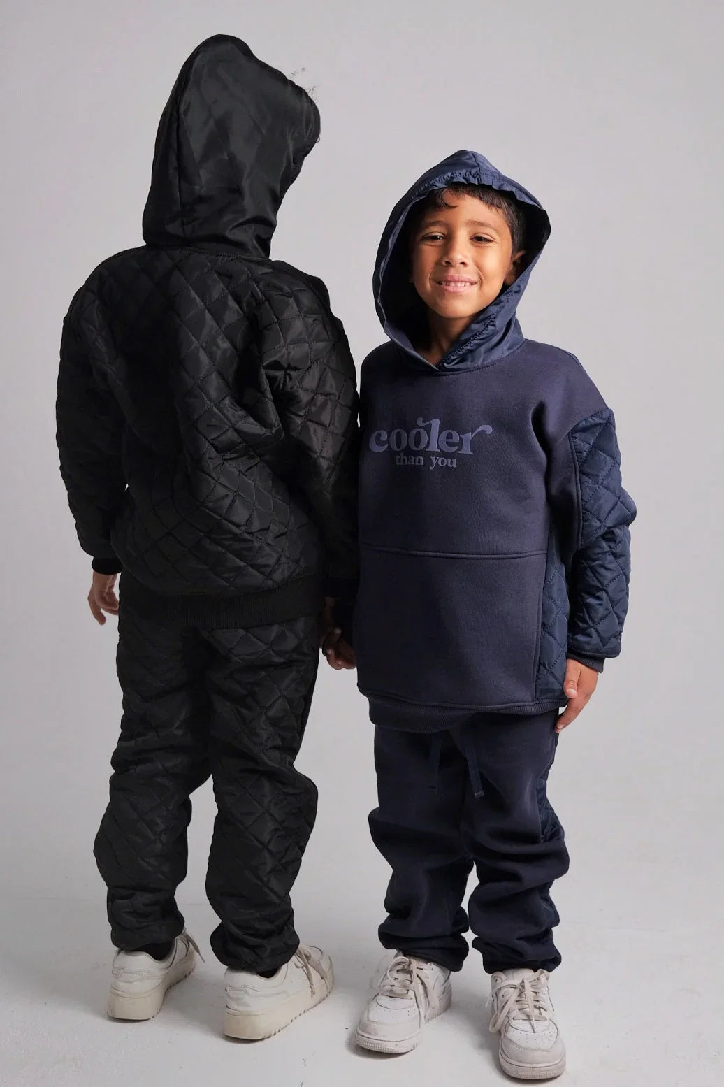 unisex navy quilted sweatpants - playmore