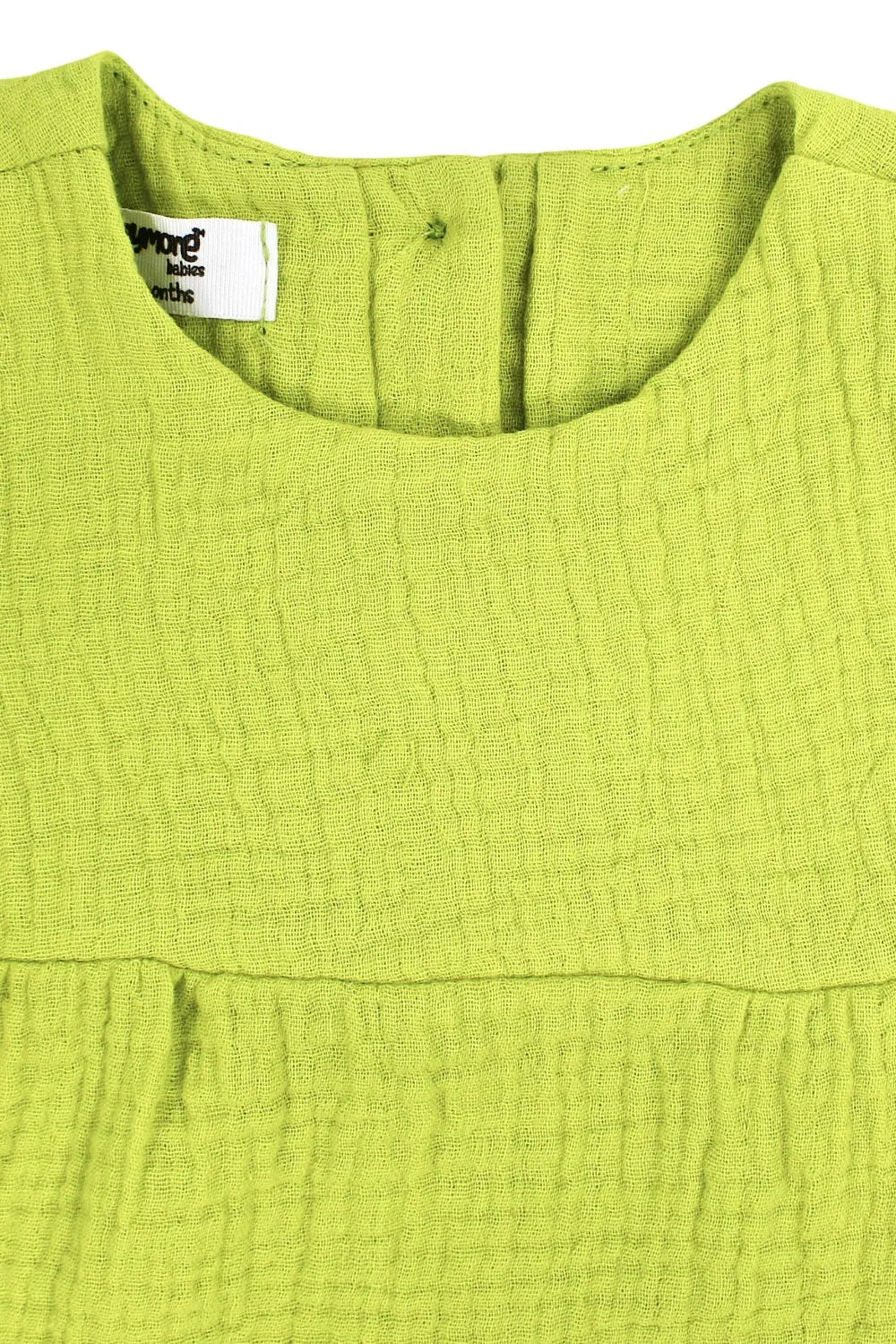 Baby Girls Cotton Dress – Light Green - playmore