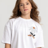 "WILD FLOWER" Short-Sleeved T-Shirt – White