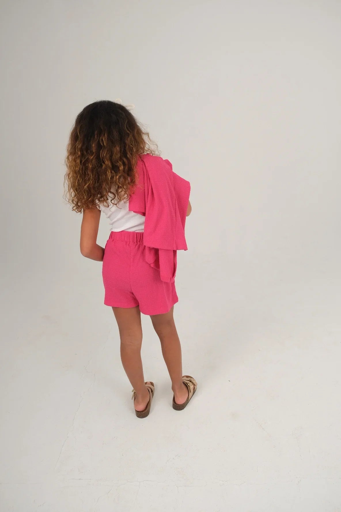 crinkled fuchsia outfit set - playmore