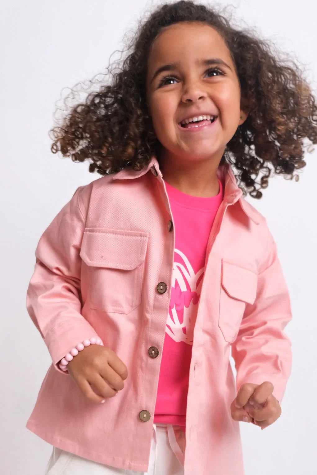 pink long-sleeved overshirt - playmore