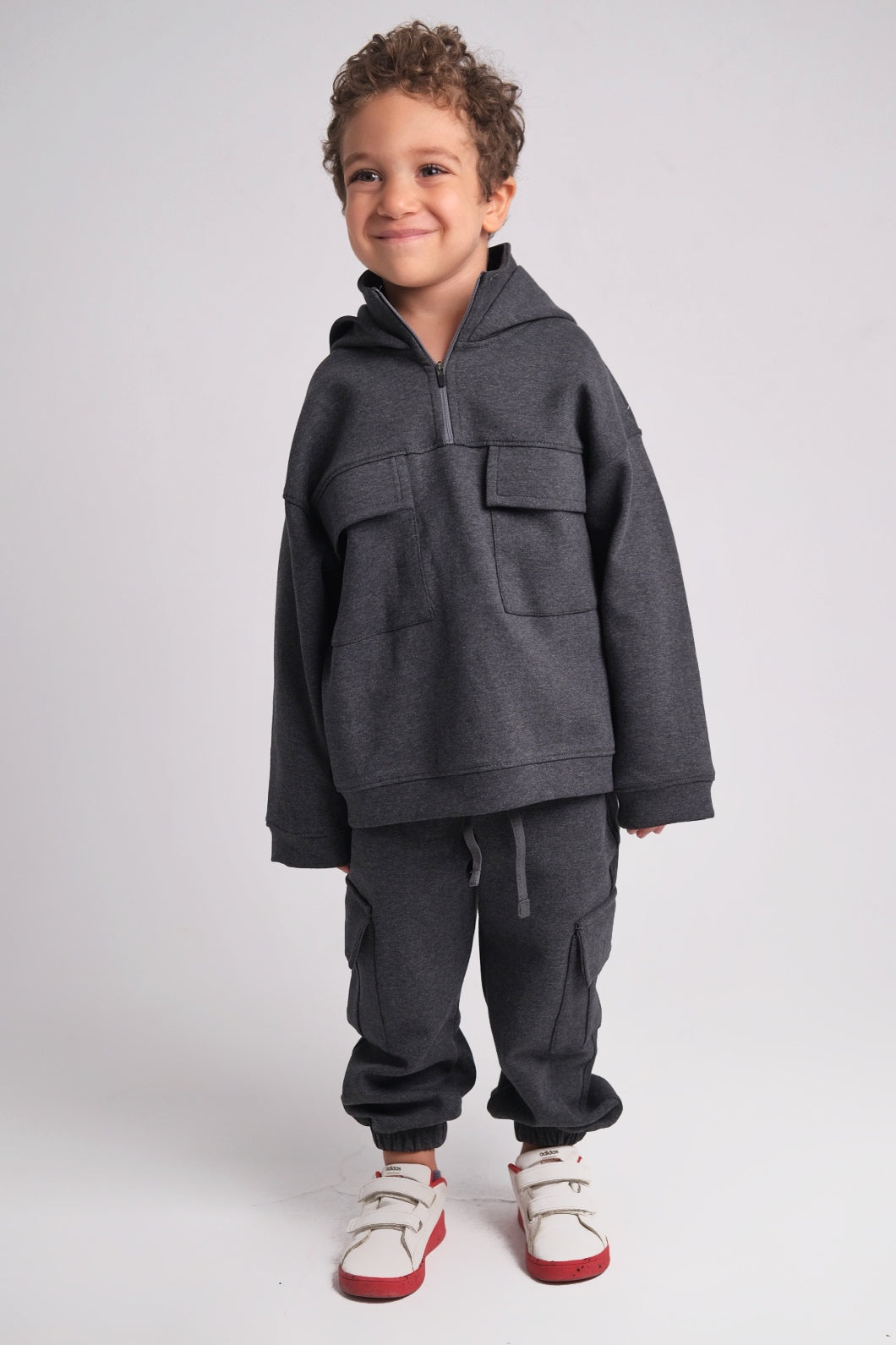 unisex dark grey 2-piece outfit set