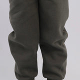 plain olive green fleeced sweatpants