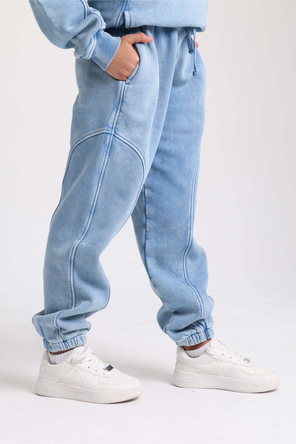 teens cotton sweat pants – baby blue