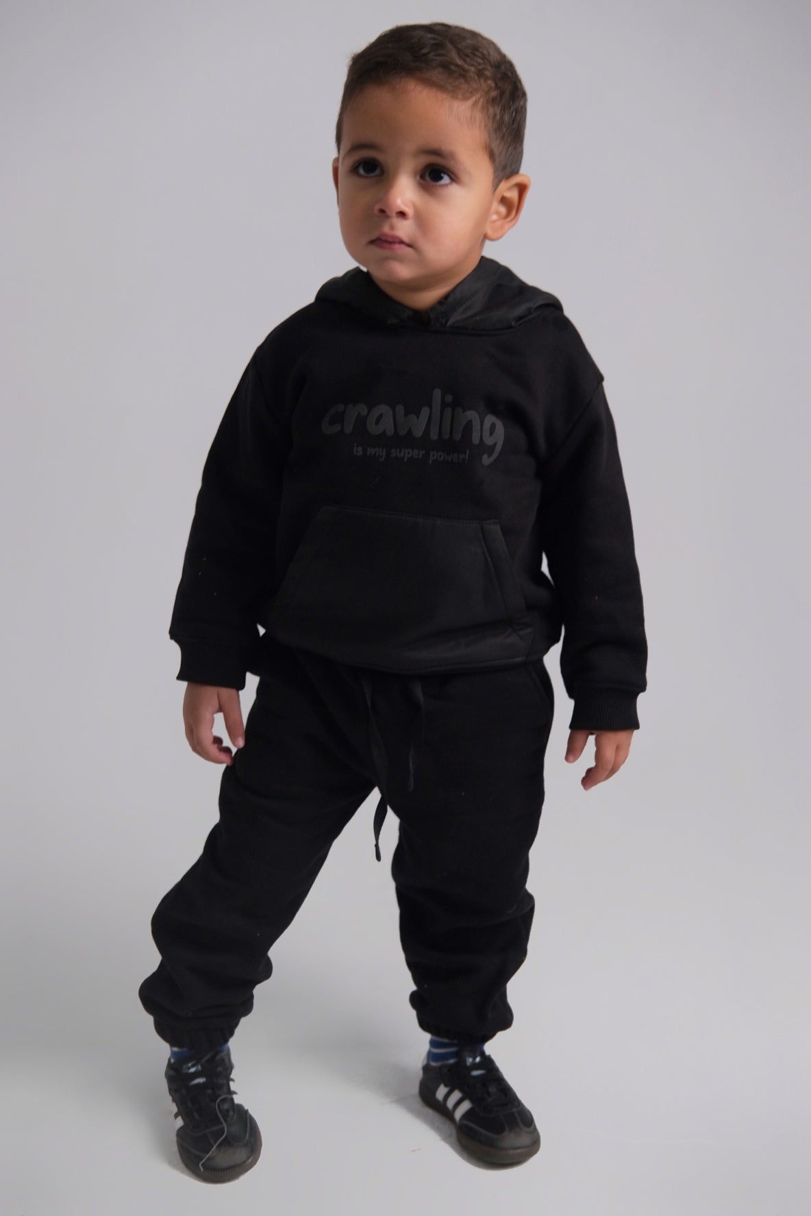 unisex black 2-piece outfit set