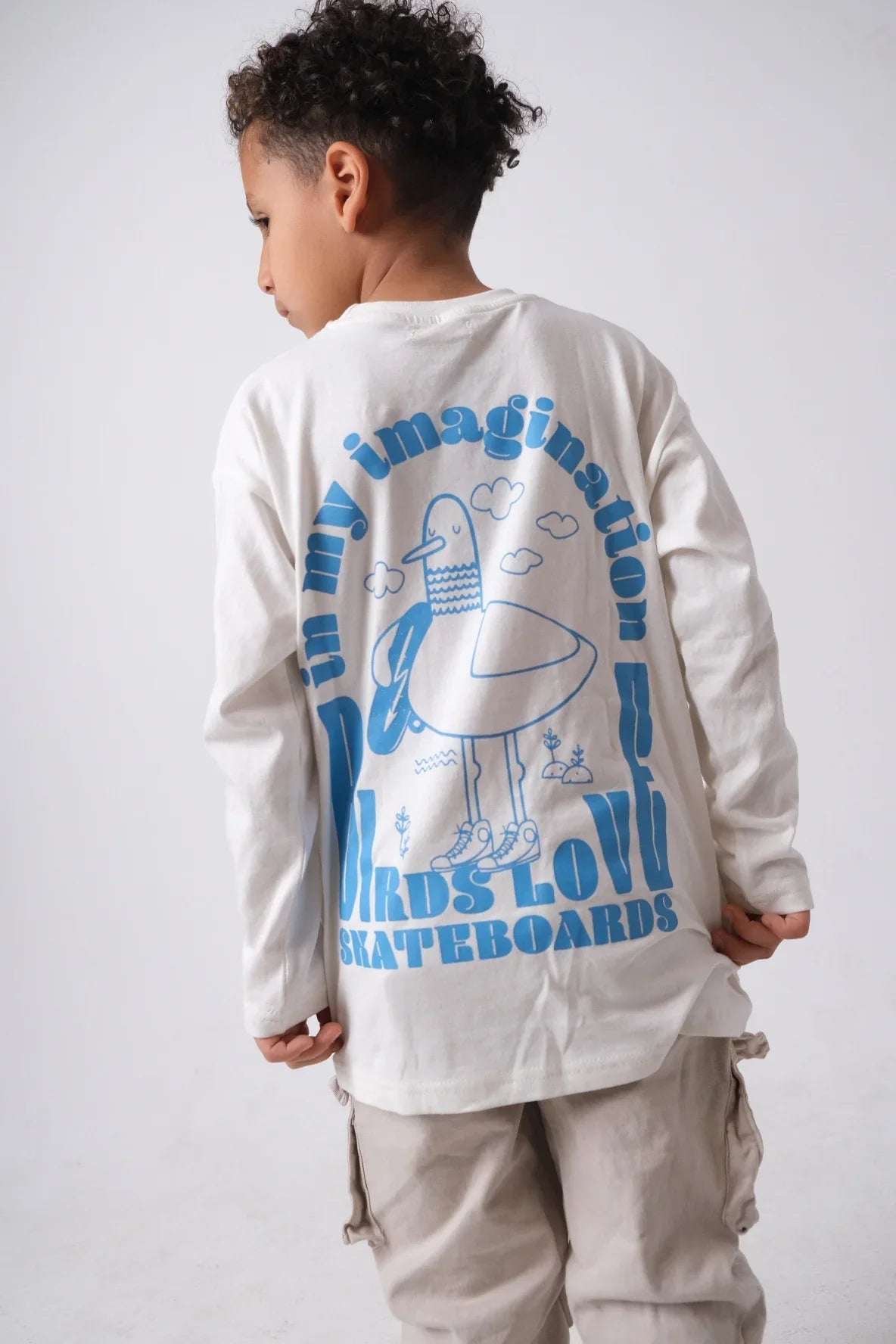 skating bird long-sleeved t-shirt - playmore