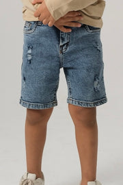 ripped blue jean shorts