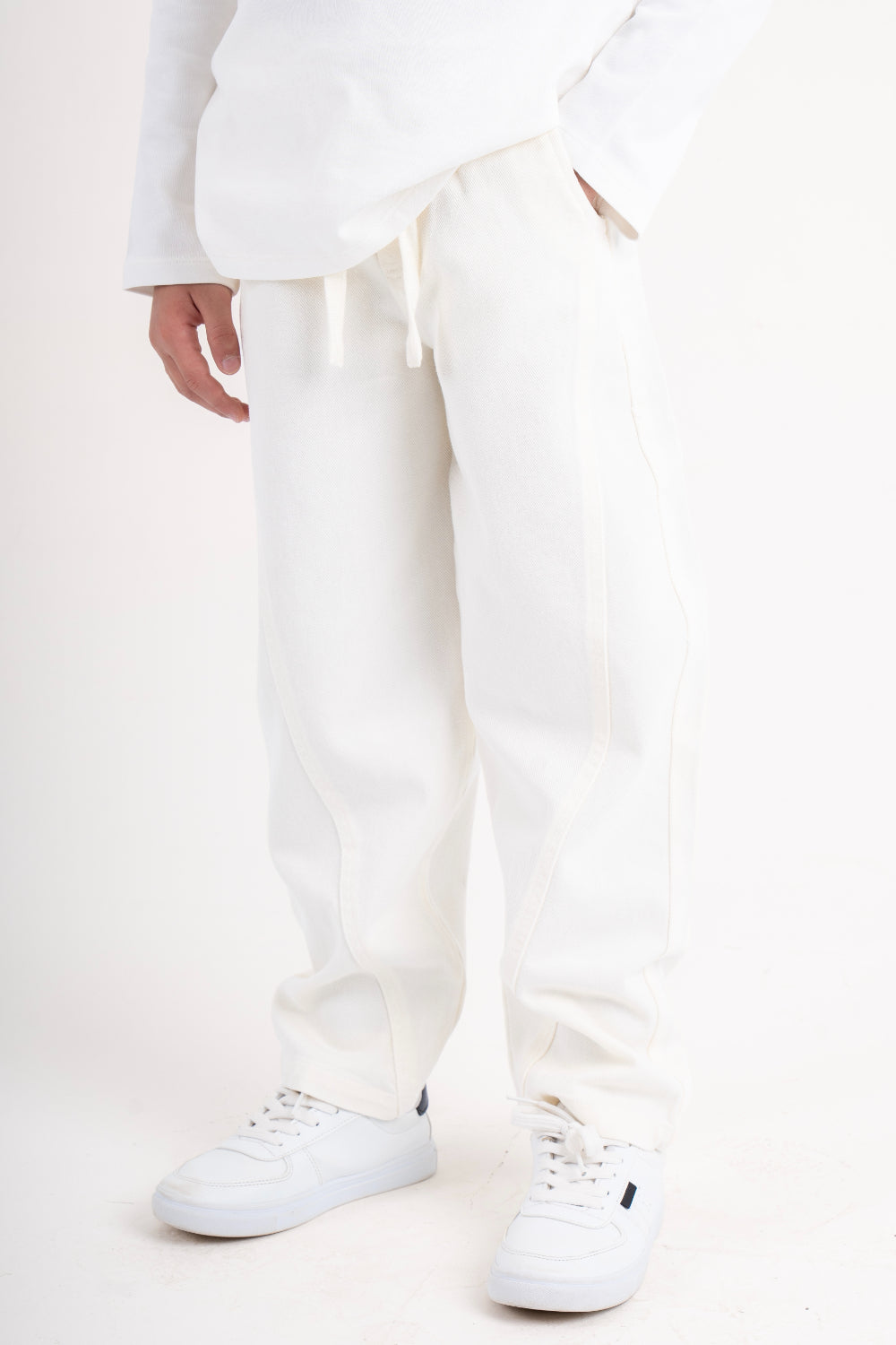 unisex gabardine pants – off-white