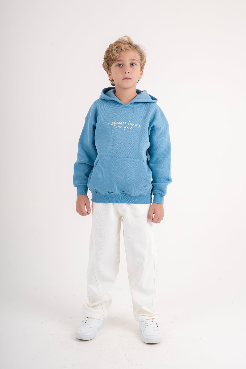 unisex cotton hoodie – baby blue