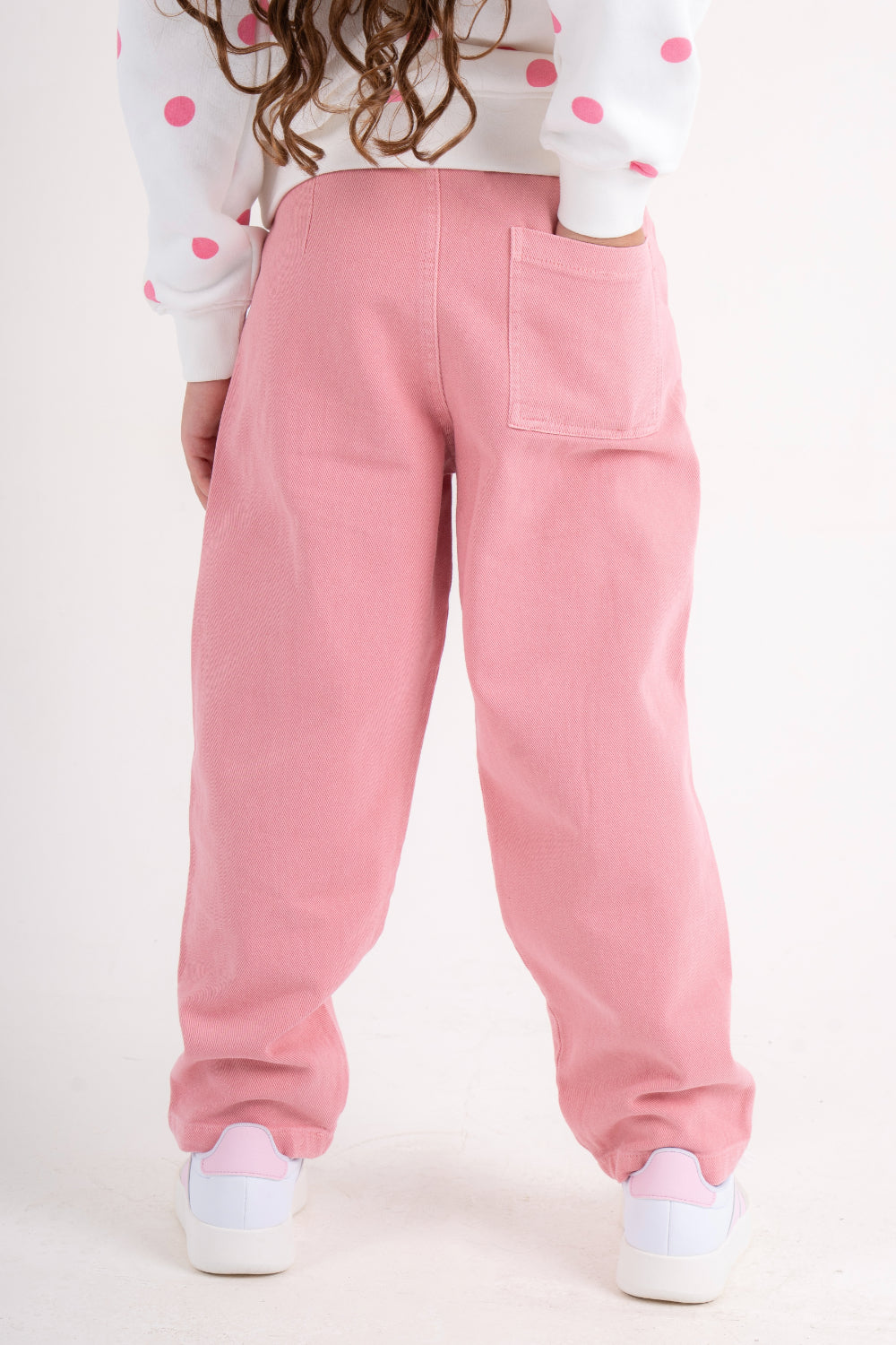 girls gabardine pants – pink