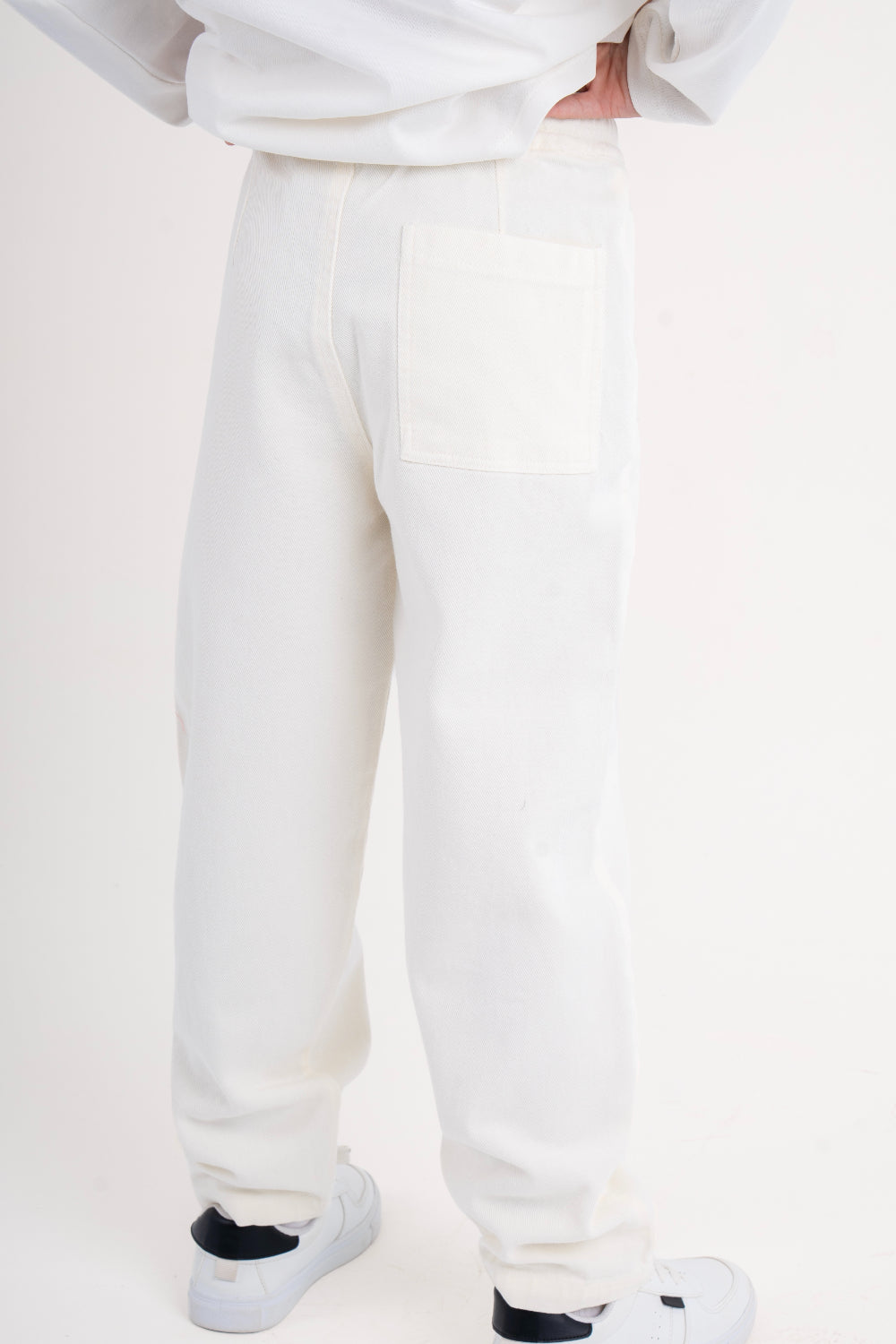 unisex gabardine pants – off-white