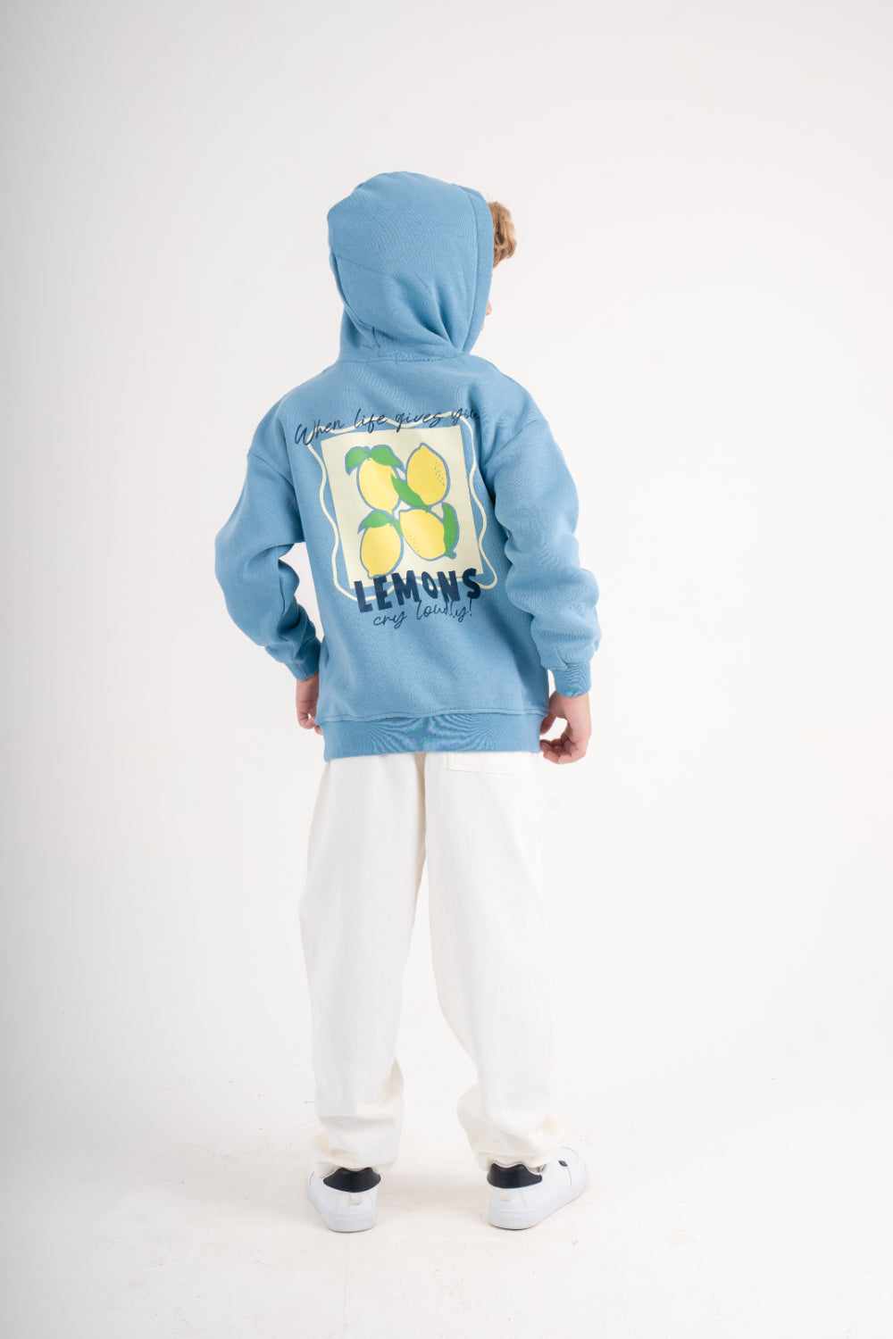 unisex cotton hoodie – baby blue