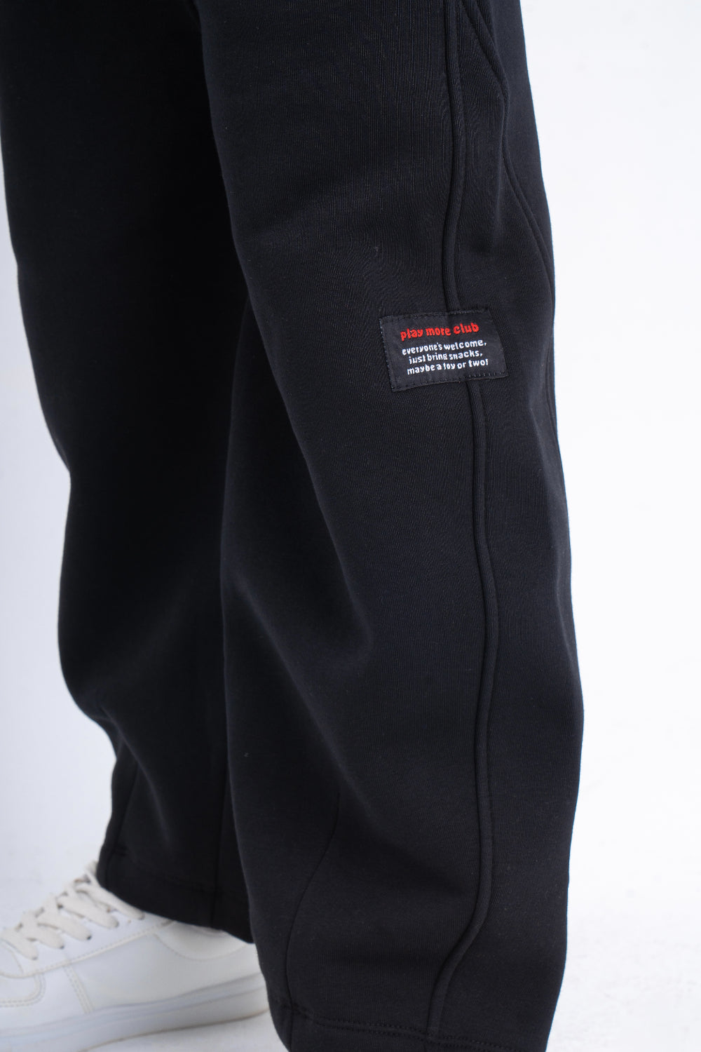 boys cotton sweat pants – black