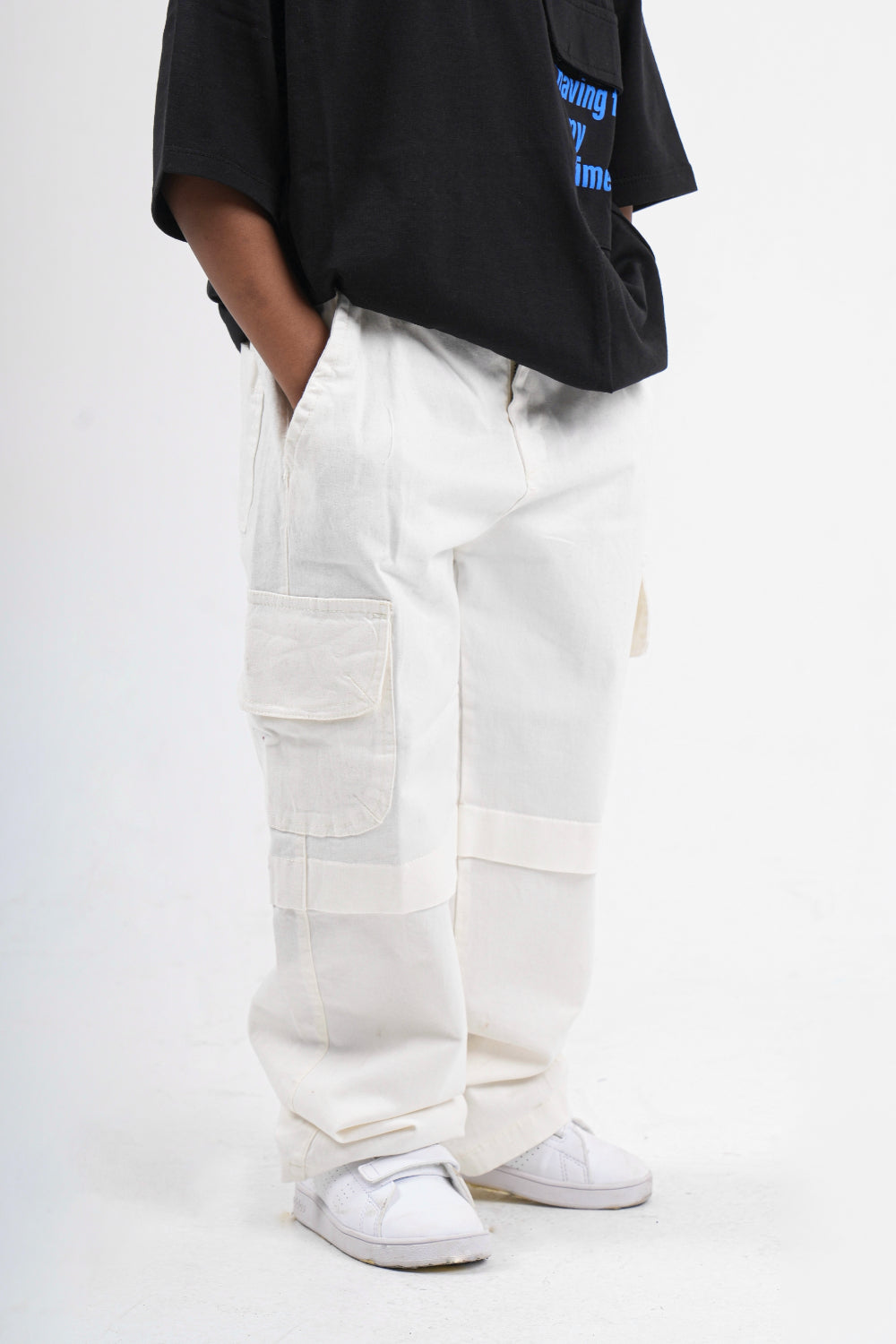 unisex gabardine pants – off-white