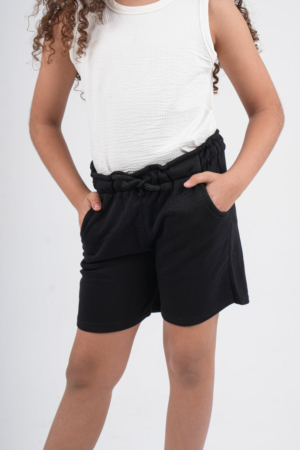 black cotton shorts