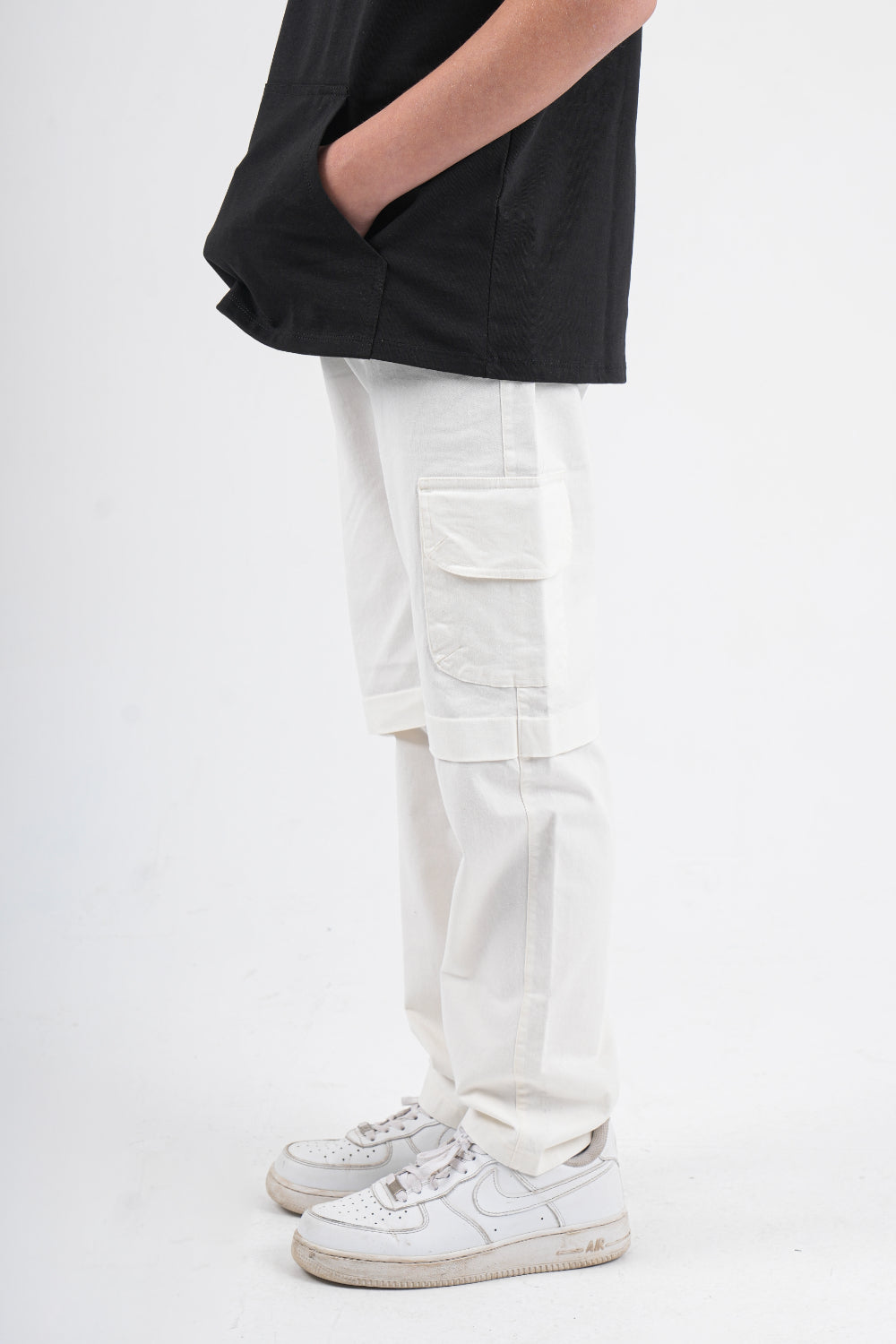 unisex gabardine pants – off-white