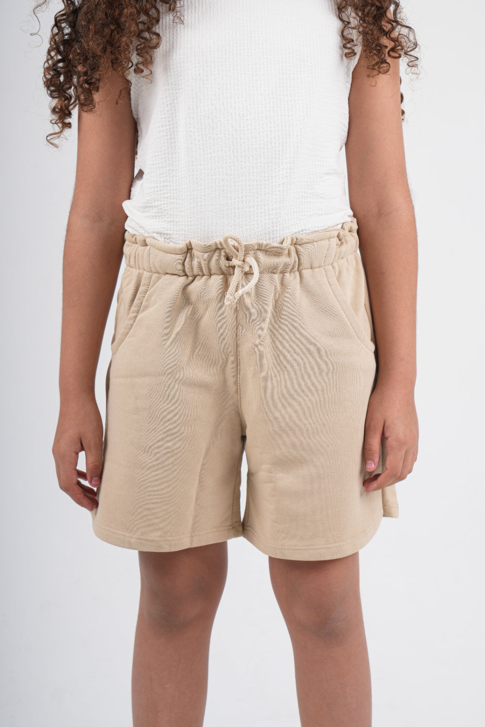 Unisex cotton shorts – beige
