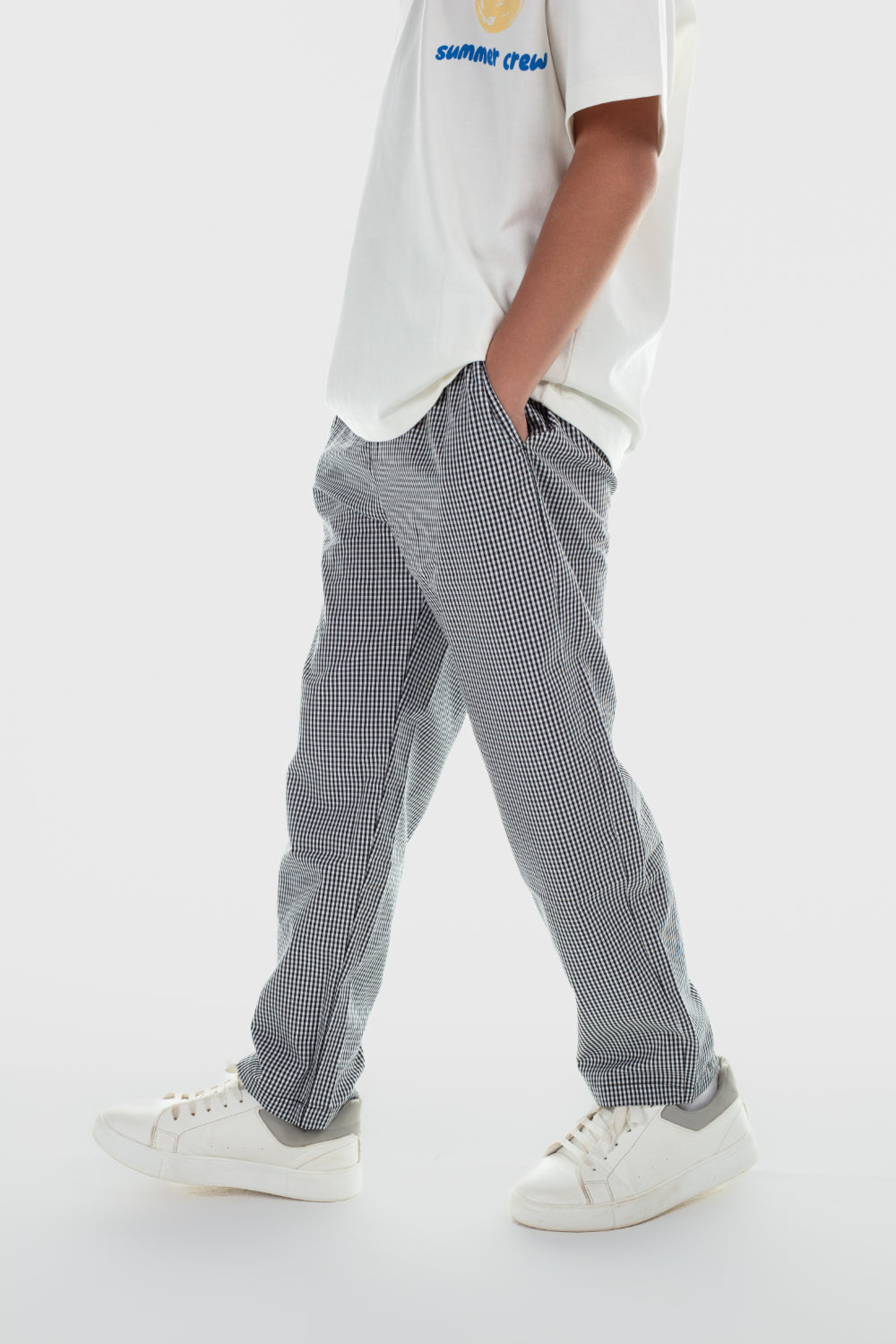 unisex cotton pants – black & white