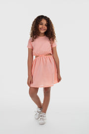 girls dress cotton dress – salmon