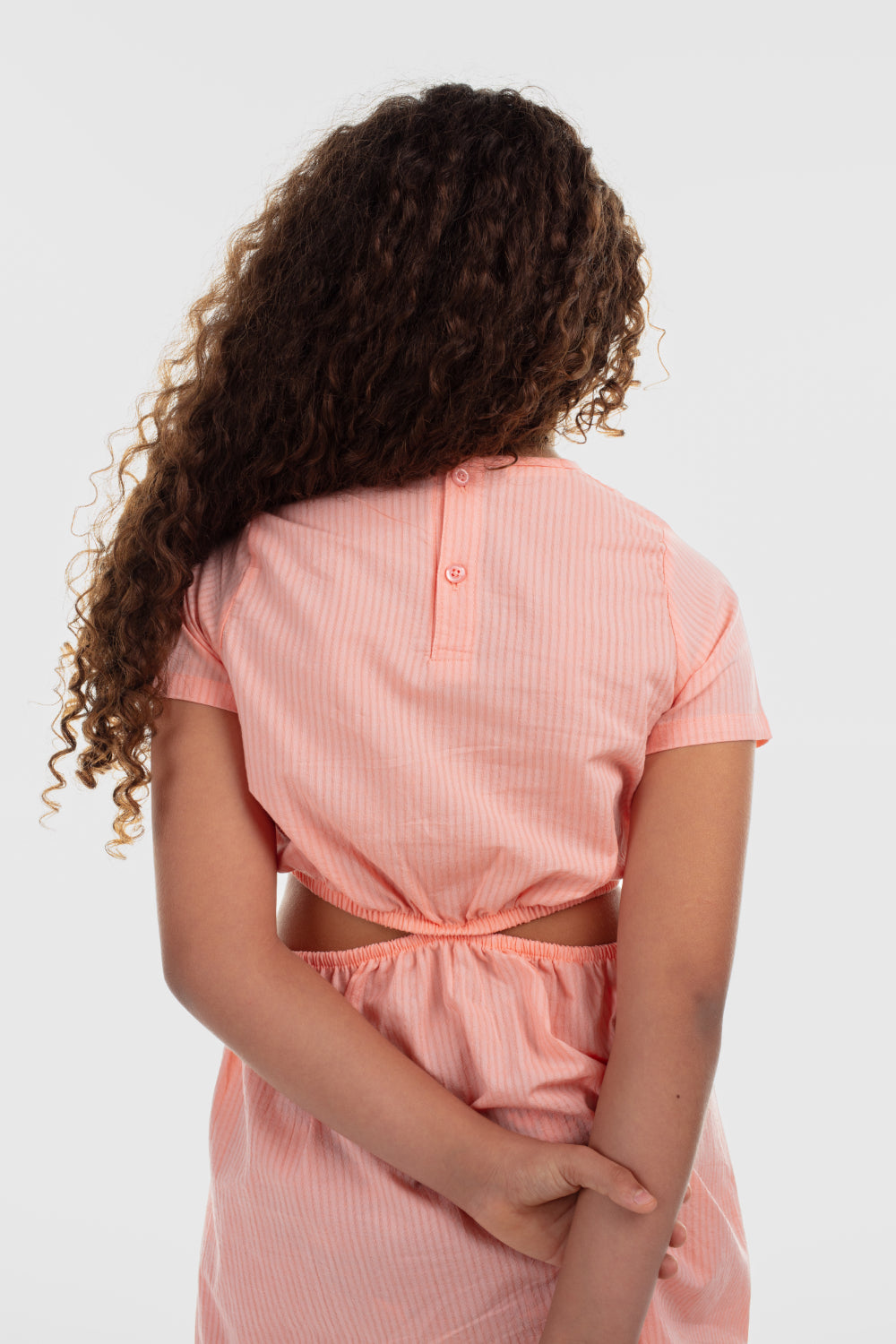 girls dress cotton dress – salmon
