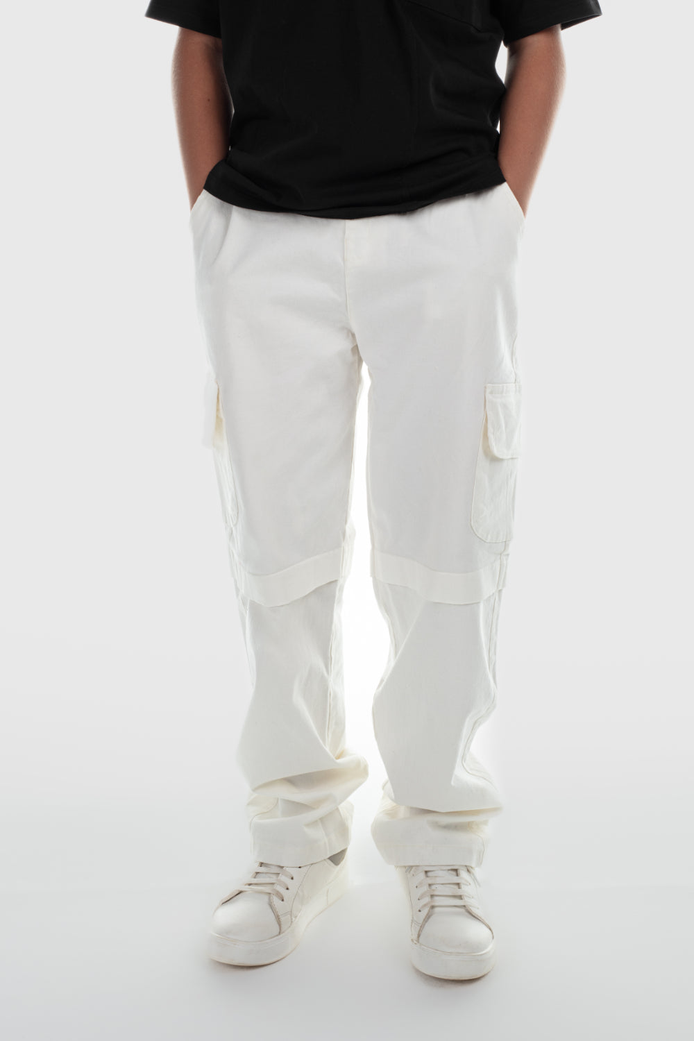 unisex gabardine pants – off-white