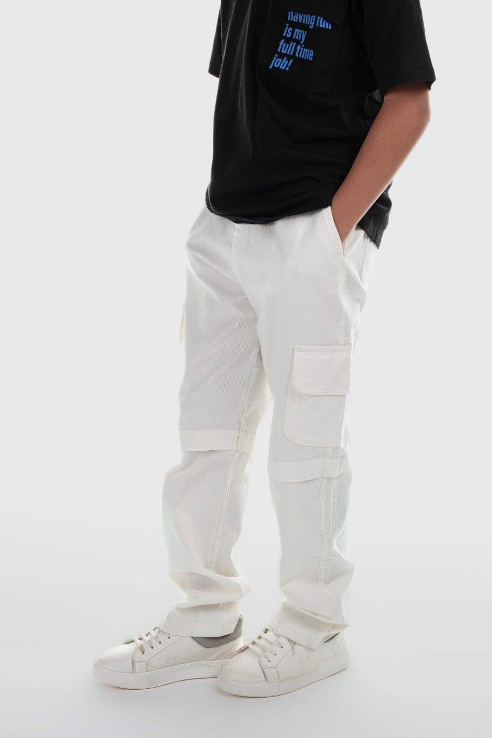 unisex gabardine pants – off-white