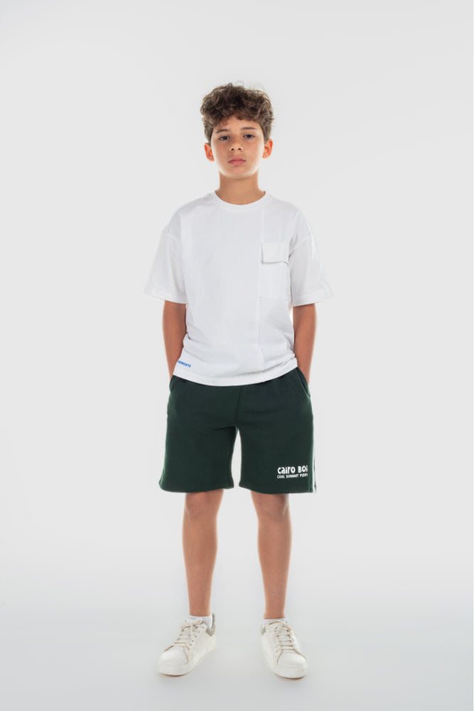 teens cotton t-shirt – offwhite "only fun moments" print