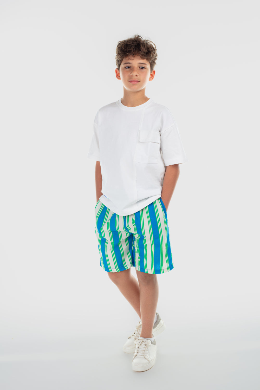 boys cotton t-shirt – offwhite "only fun moments" print