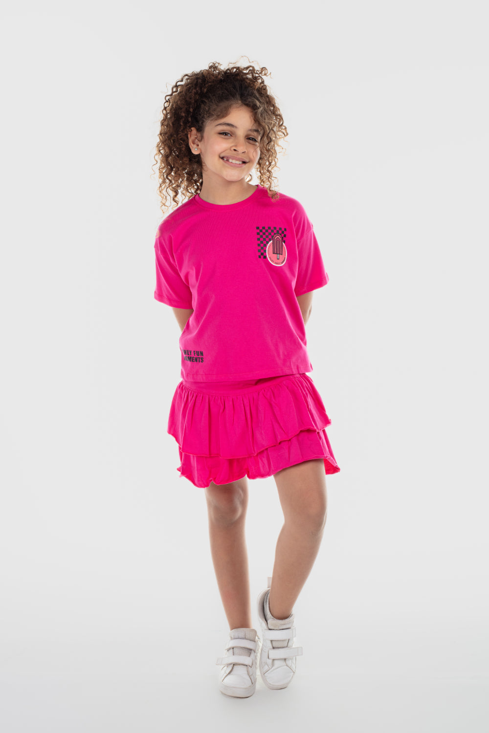 girls outfit set – fuchsia