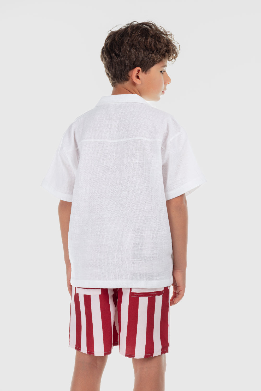 boys linen shirt – white