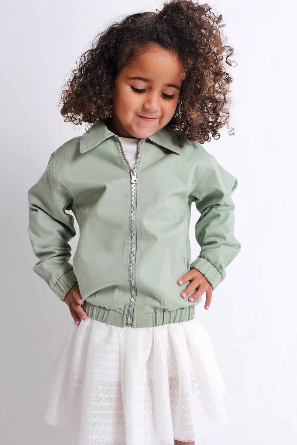 mint lightweight bomber jacket