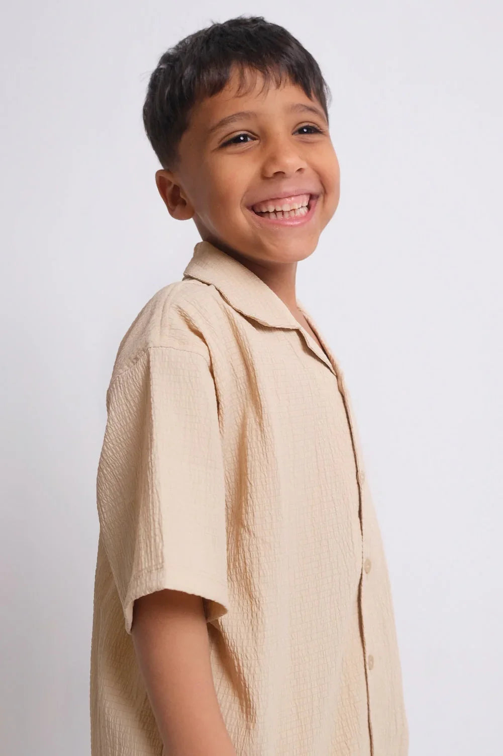 unisex beige 2-piece outfit set - playmore