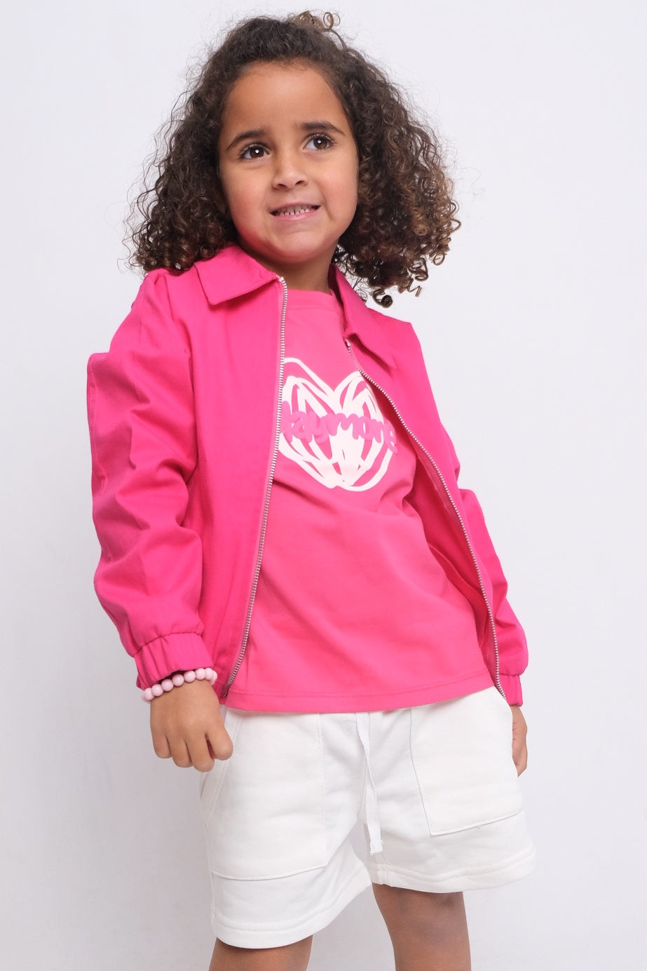 fuchsia lightweight bomber jacket