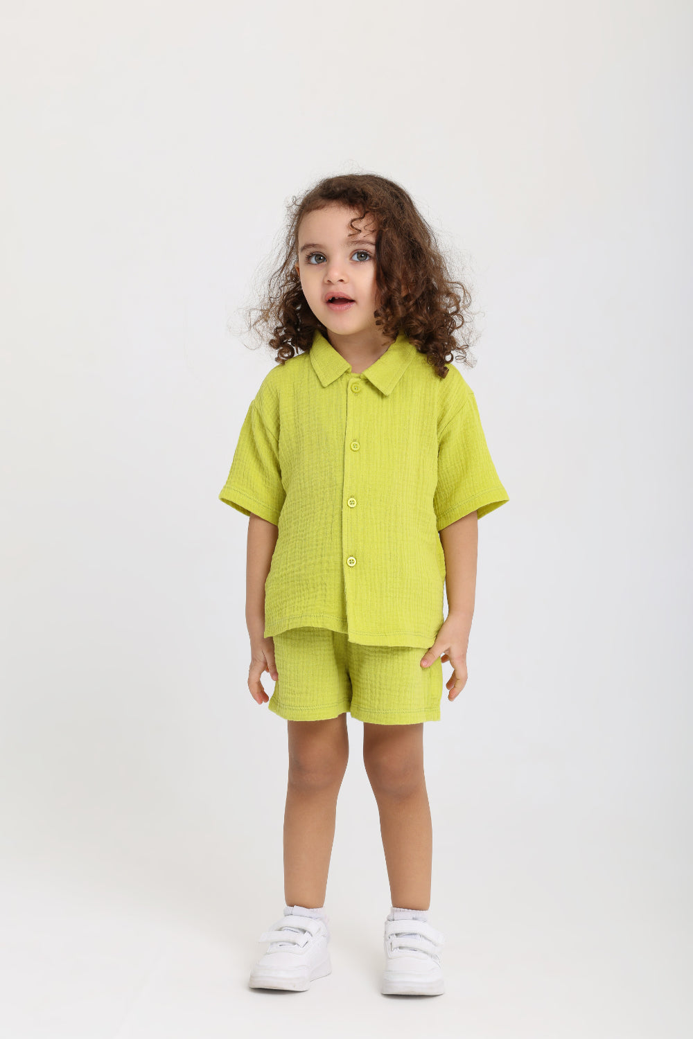 unisex baby 2-piece cotton outfit set – light green