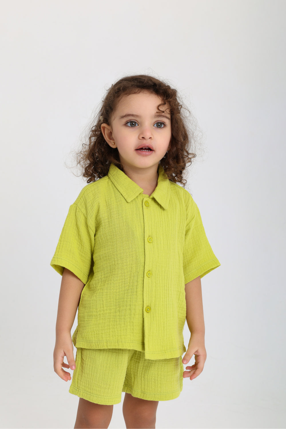 unisex baby 2-piece cotton outfit set – light green