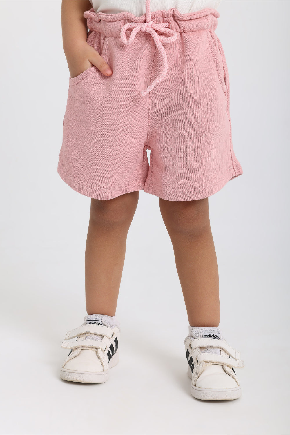 baby dusty pink cotton shorts
