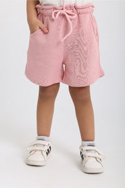 baby dusty pink cotton shorts