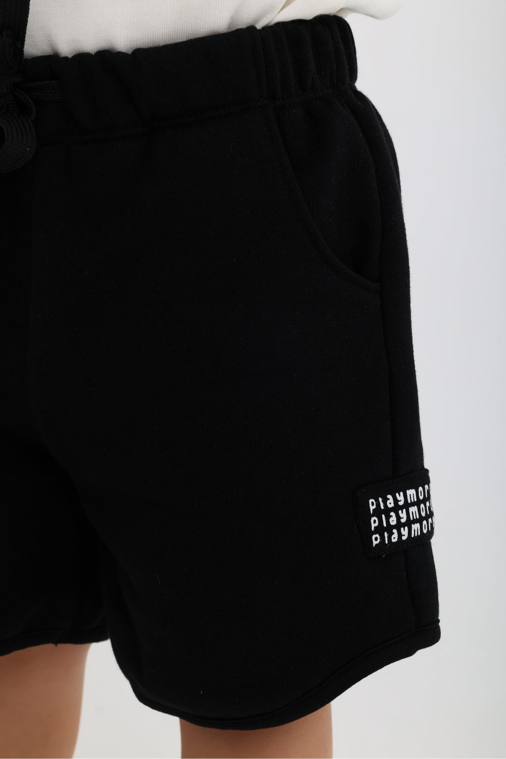 unisex baby cotton short – black