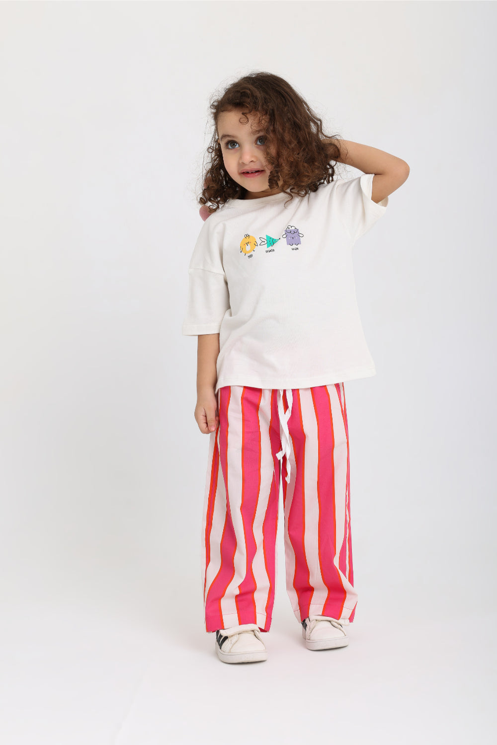 unisex baby off-white "circle triangle square" cotton t-shirt