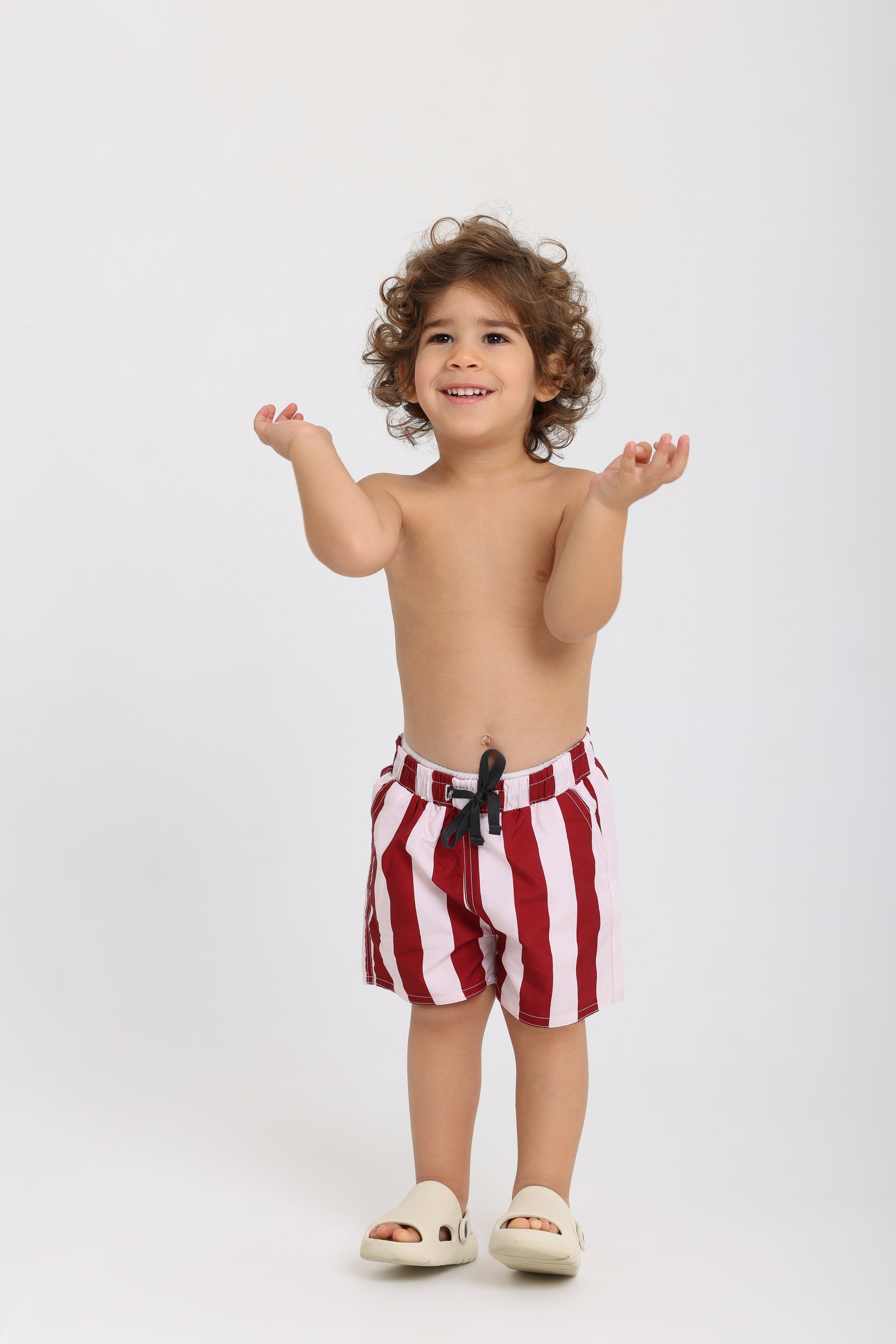 baby boys swimsuit short – marron & white
